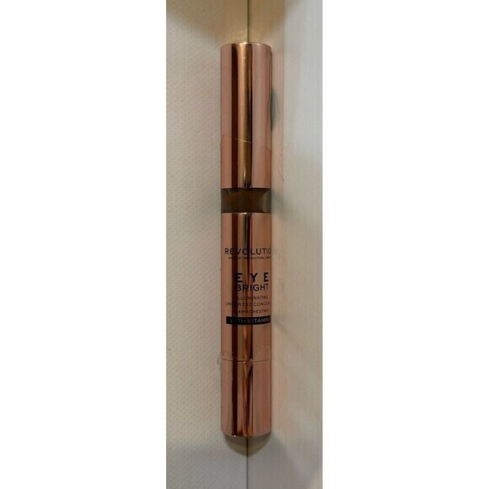 Makeup Revolution Eye Bright Concealer,Buildable Coverage, Dewy Finish. Tan
